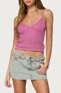 EDIKTED Frankey Sparkly Knit Camisole