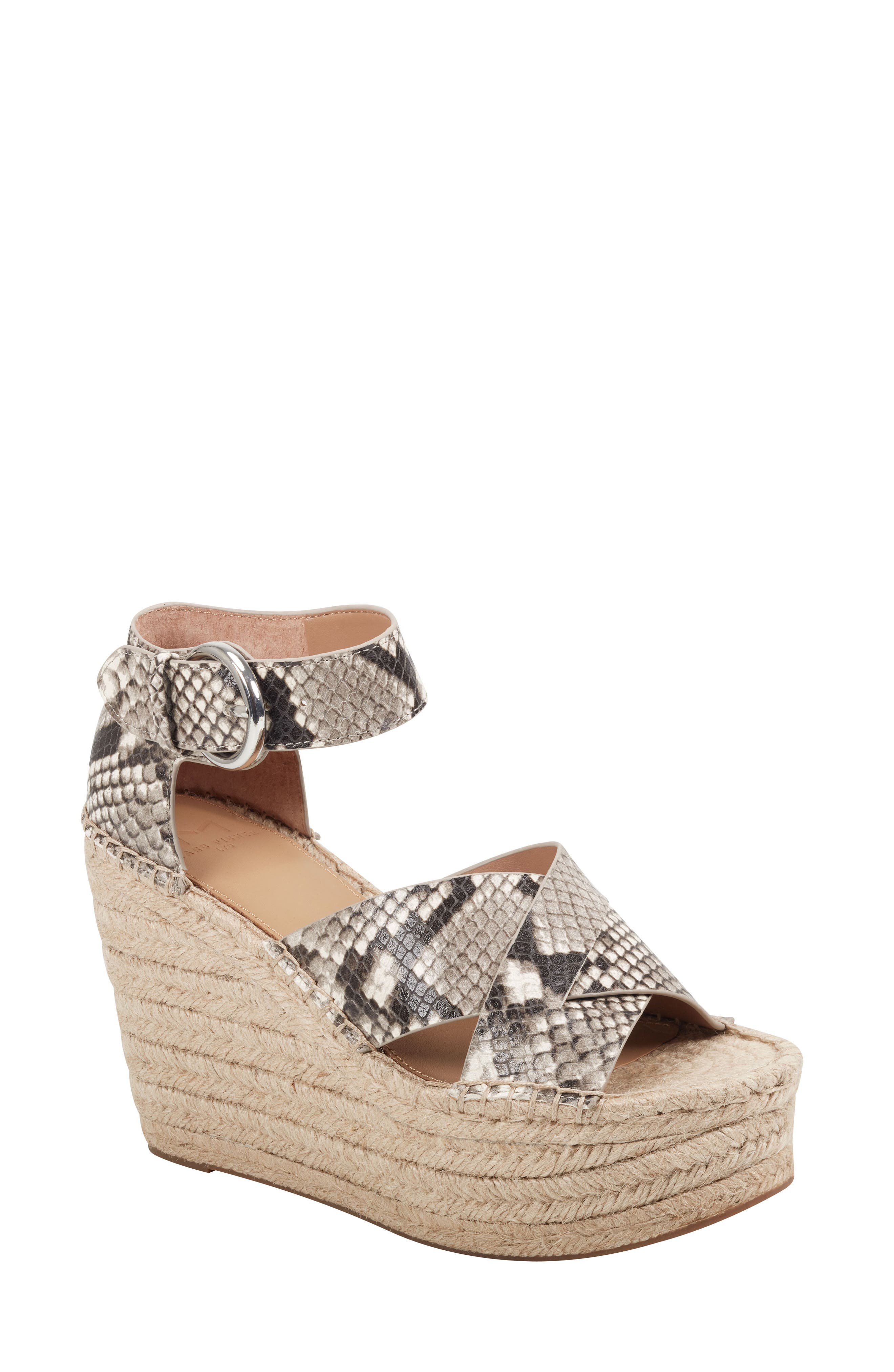 Marc Fisher LTD Amari Ankle Strap Espadrille Wedge, Main, color, 