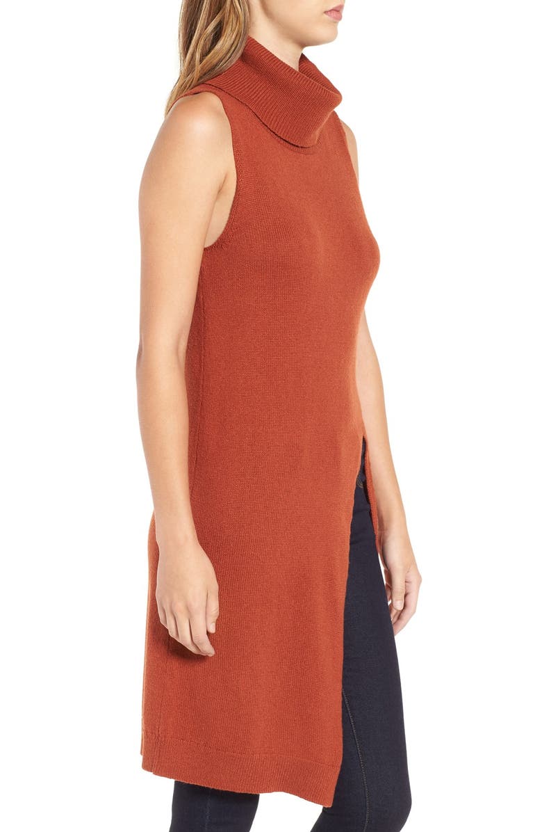 Leith Turtleneck Tunic Sweater, Alternate, color,