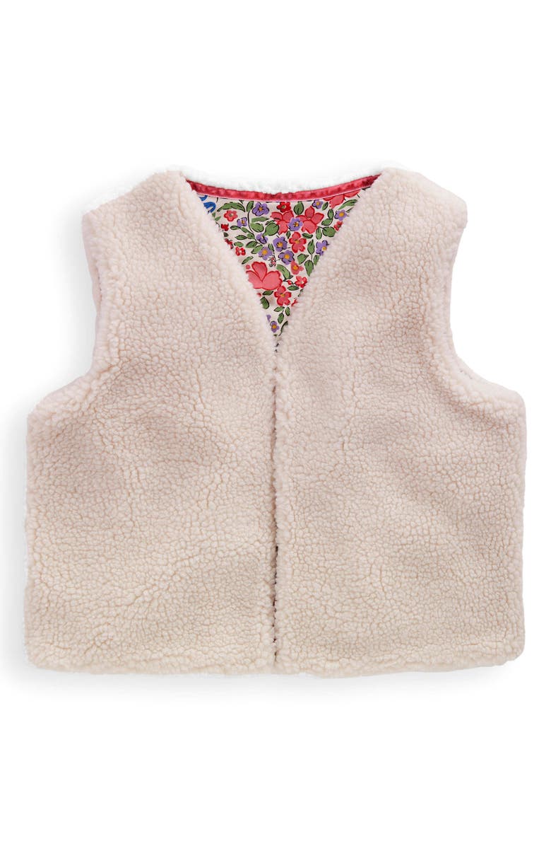 Mini Boden Kids' Fleece Vest, Main, color, Ecru