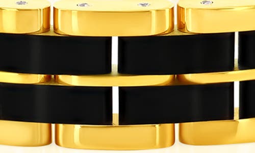 Blackjack Two-tone Stripe Stainless Steel Bracelet