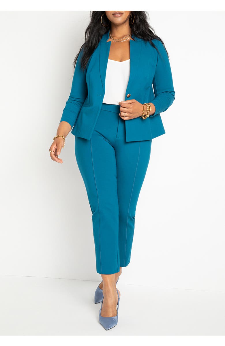 ELOQUII The Ultimate Stretch Slim Leg Pant, Alternate, color, Moroccan Blue