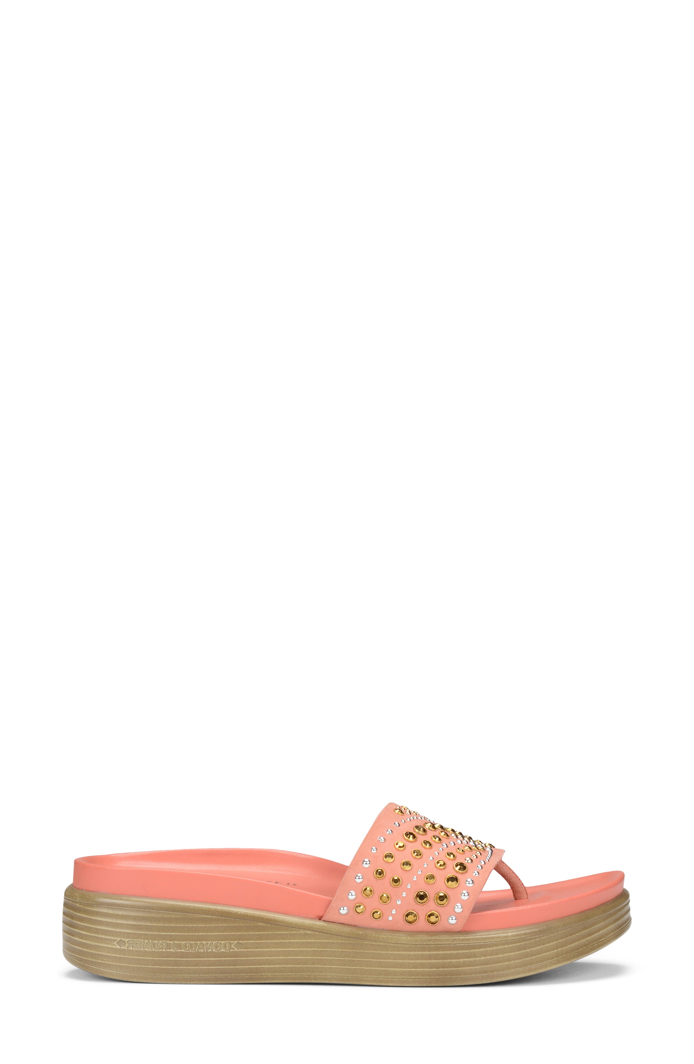 Fifi Slide Sandal, Alternate, color, SALMON SUEDE