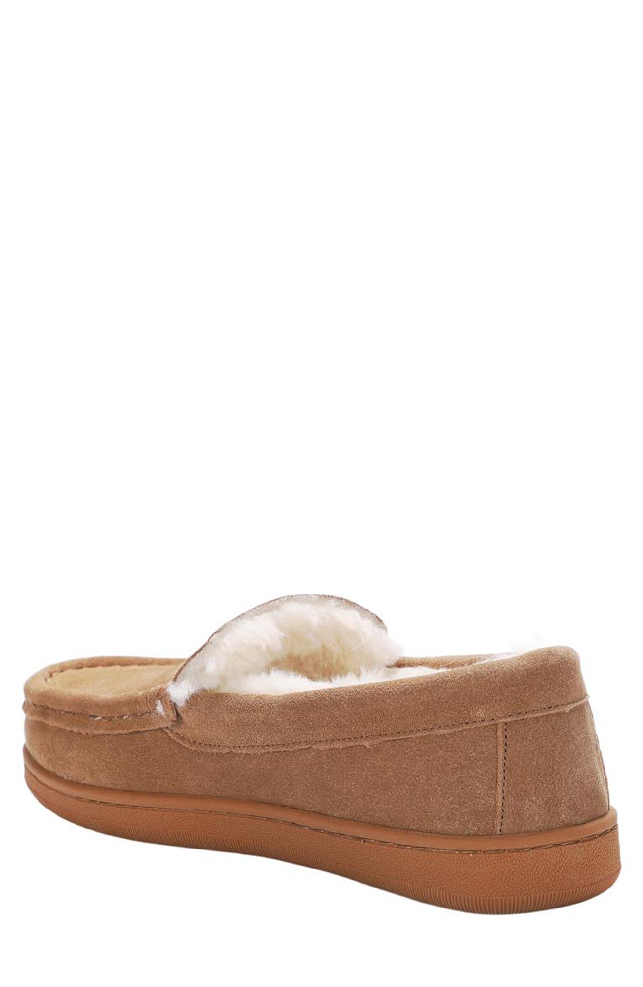 Mykos Harrison Faux Shearling Lined Moc Slipper, Alternate, color, Chestnut