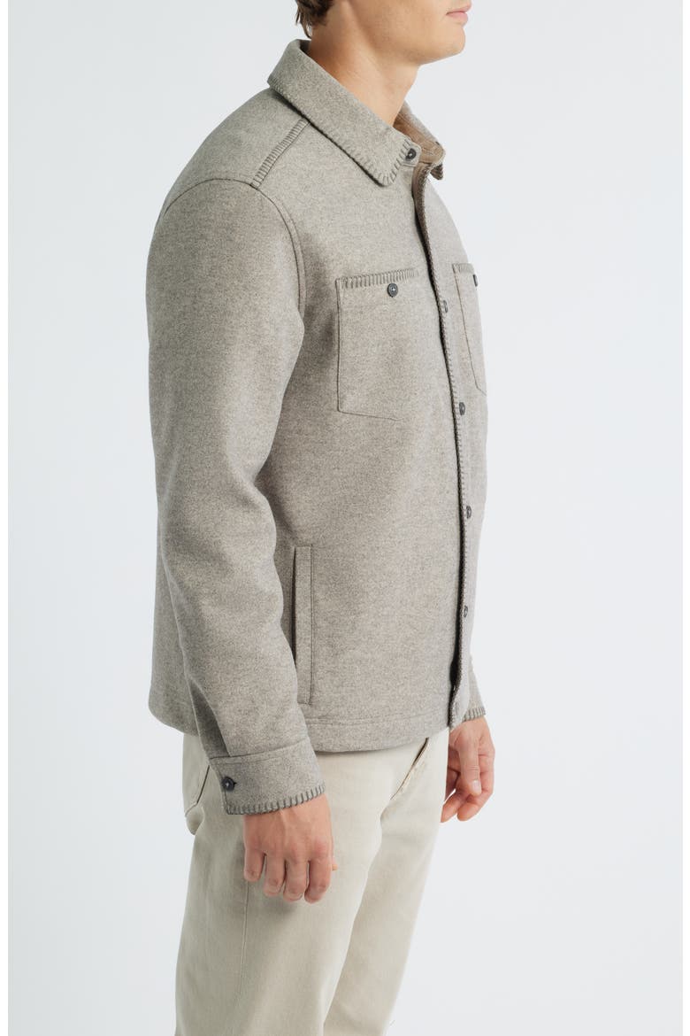 Caelum Felted Jersey Shirt Jacket, Alternate, color, GREY HEATHER