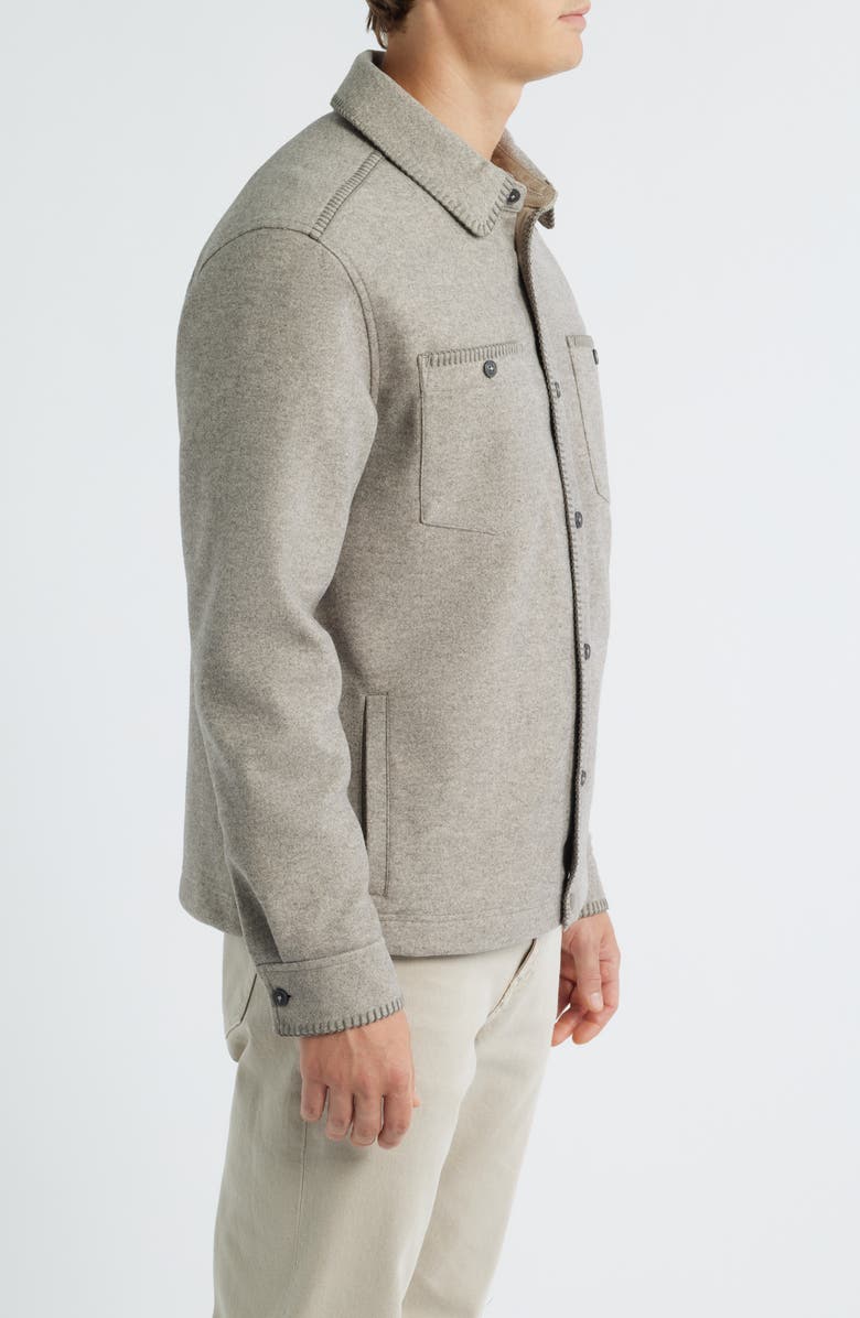 UGG<sup>®</sup> Caelum Felted Jersey Shirt Jacket, Alternate, color, Grey Heather