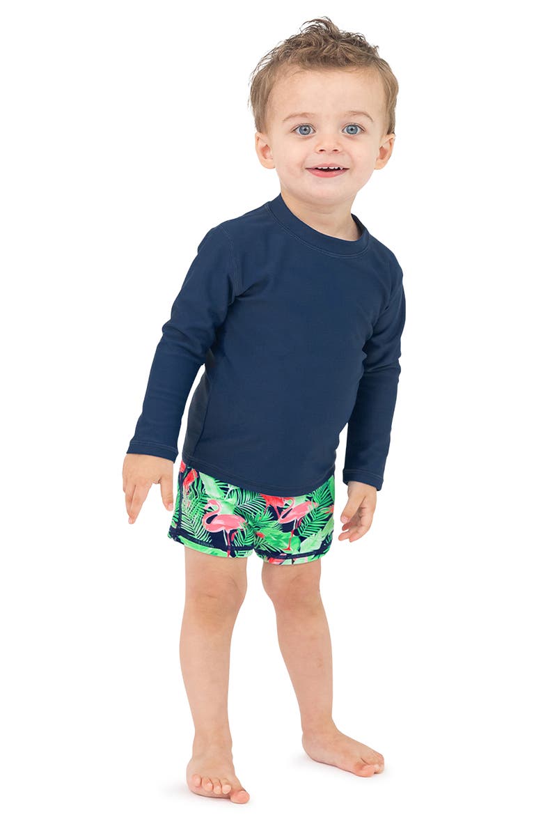 Kids' Long Sleeve Rashguard, Alternate, color, BLUE