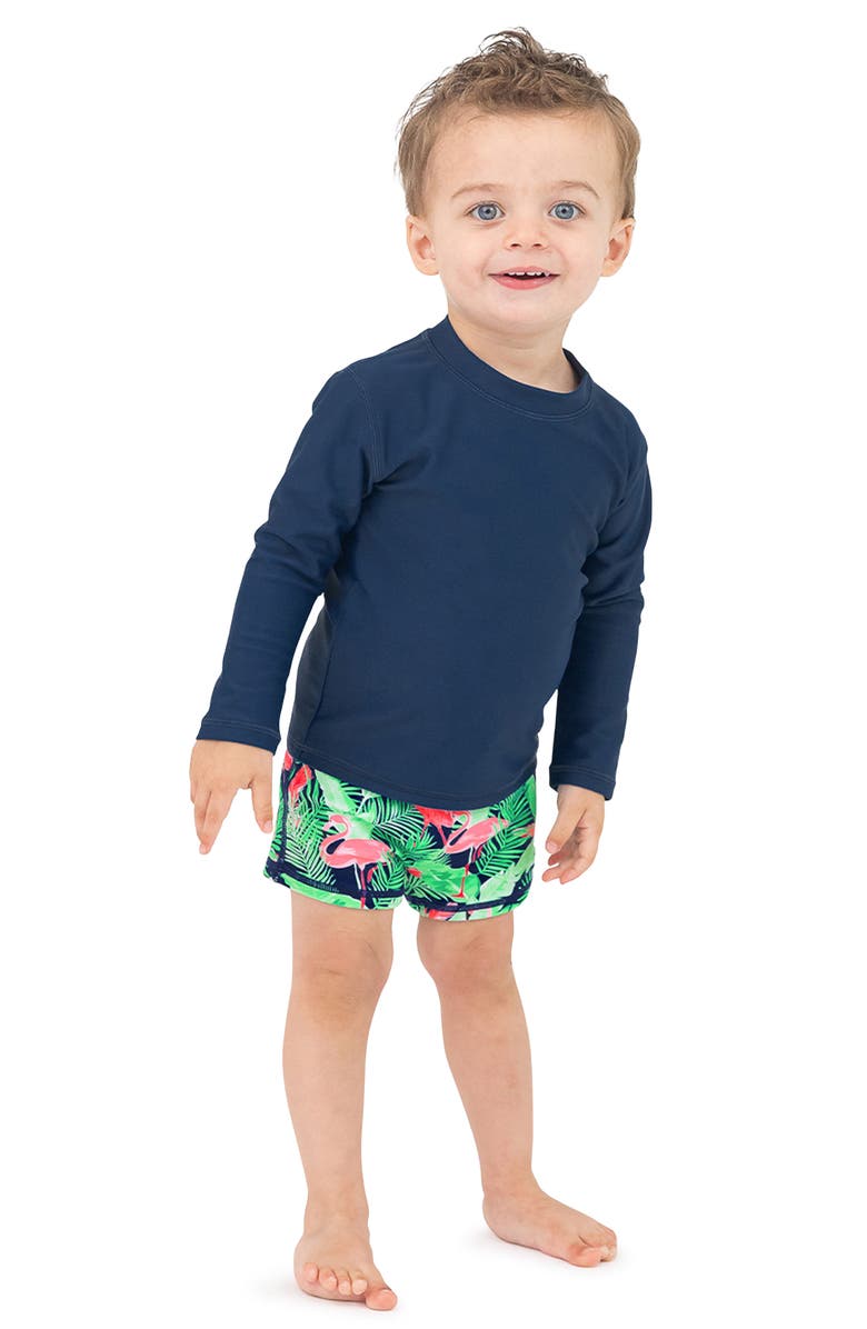 RuggedButts Kids' Long Sleeve Rashguard, Alternate, color, Blue