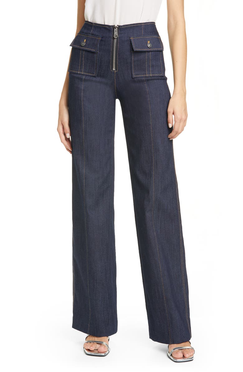 Cinq à Sept Azure Wide Leg Jeans, Main, color,