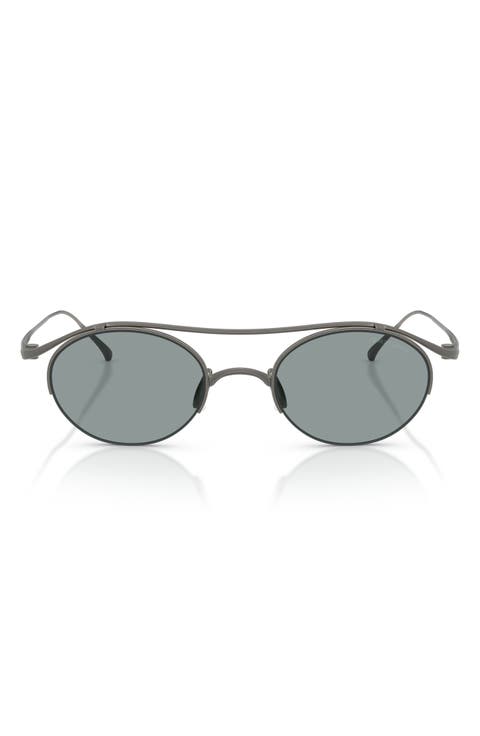 49mm Oval Sunglasses