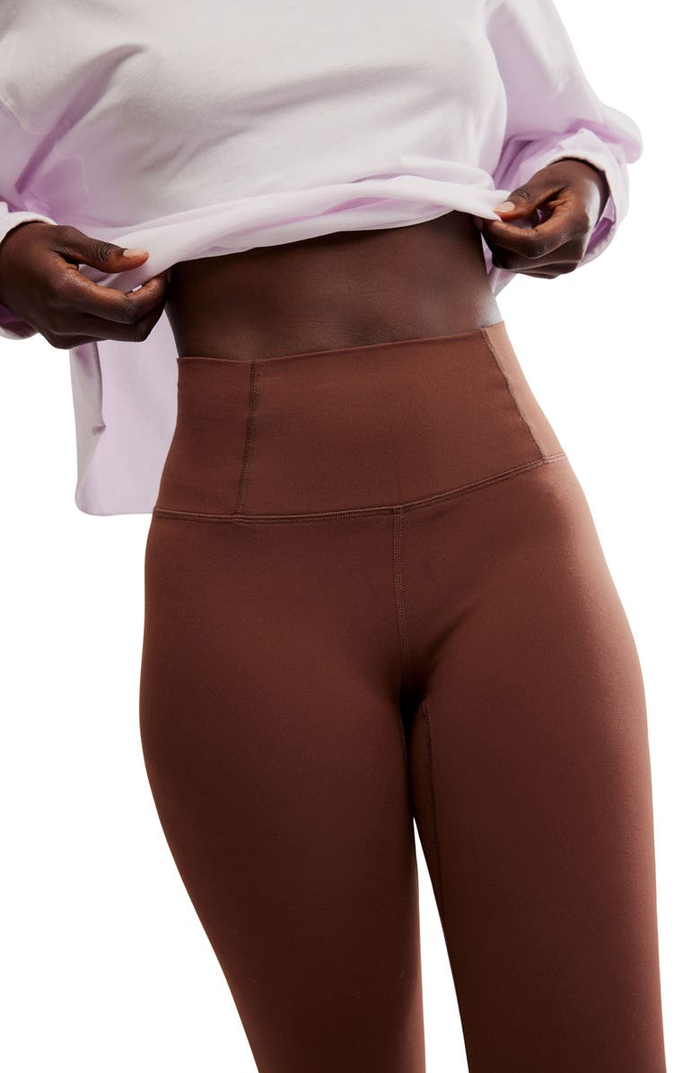 Free People FP Movement Never Better High Waist Leggings, Alternate, color, Cocoa