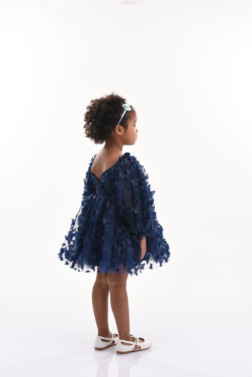 Tulleen Bell Mariposa Dress In Navy