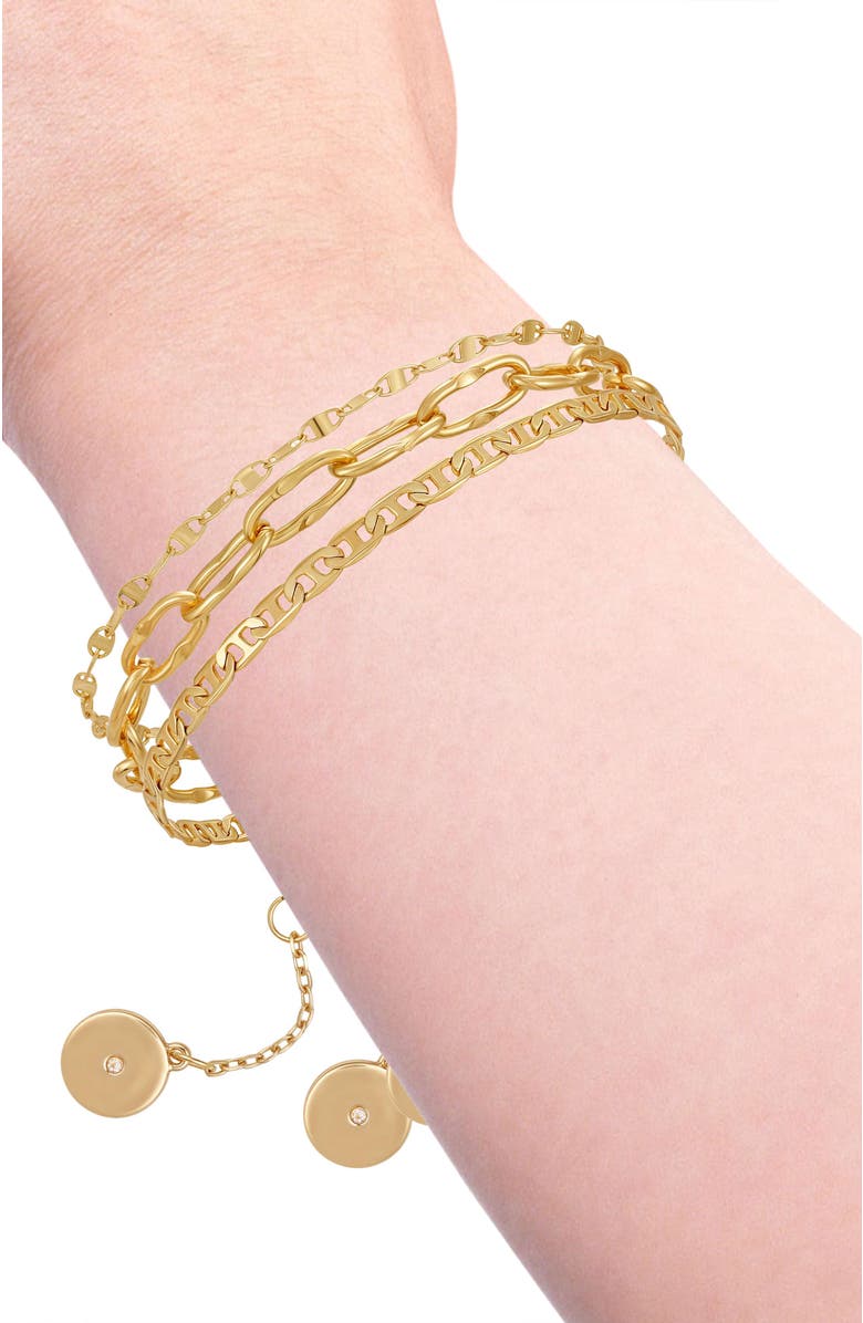 Vince Camuto Stackable Bracelet Set, Alternate, color, 14K Gold Plated