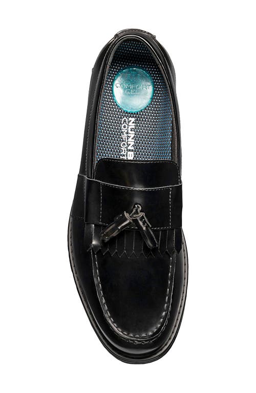 Nunn Bush Keaton Kiltie Fringe Tassel Loafer In Polished Black