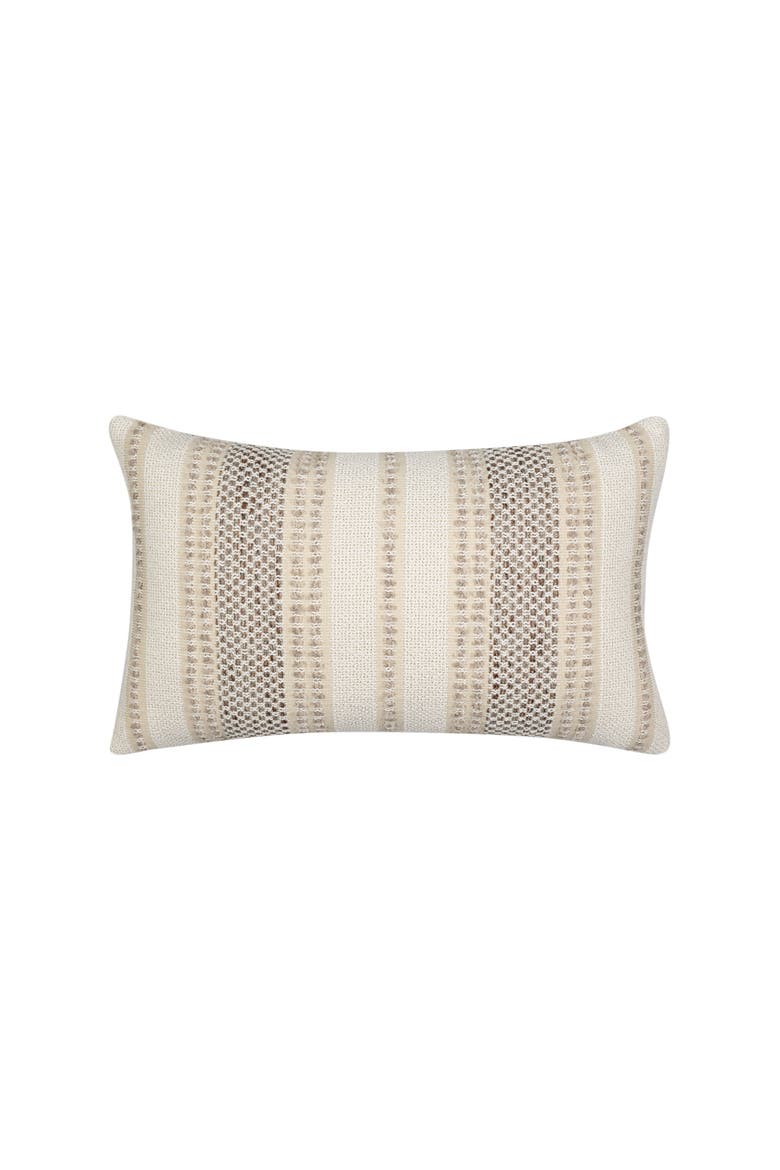 Axis Textural Stripe Indoor & Outdoor Woven Accent Pillow & Insert, Main, color, Travertine