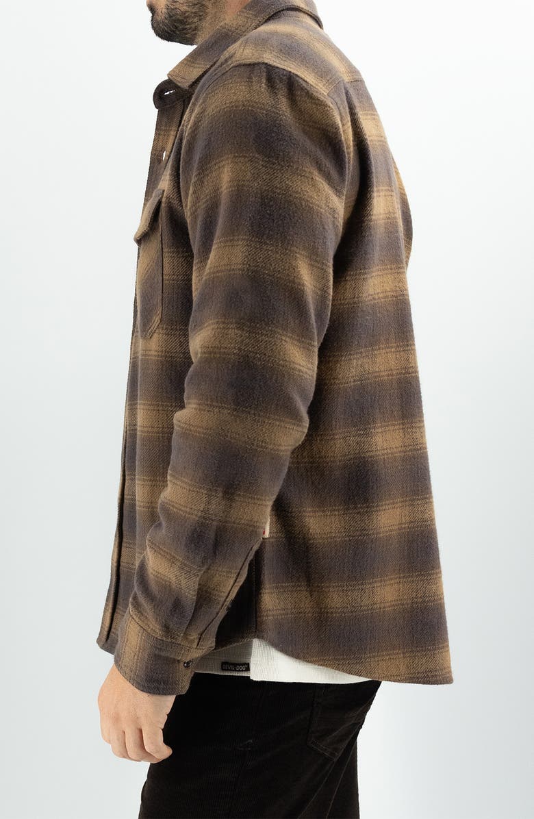 Devil-Dog Dungarees Plaid Twill Shirt Jacket, Alternate, color, 