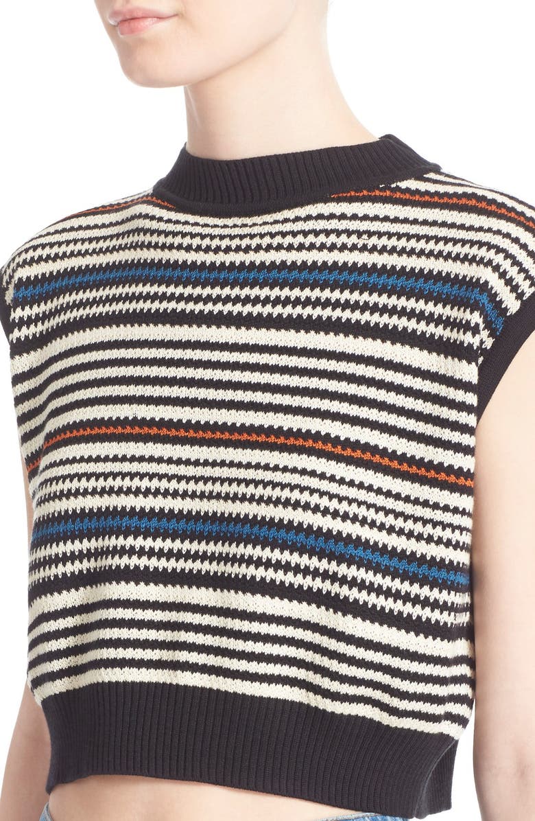 Rachel Comey Stripe Crop Knit Tank, Alternate, color, 