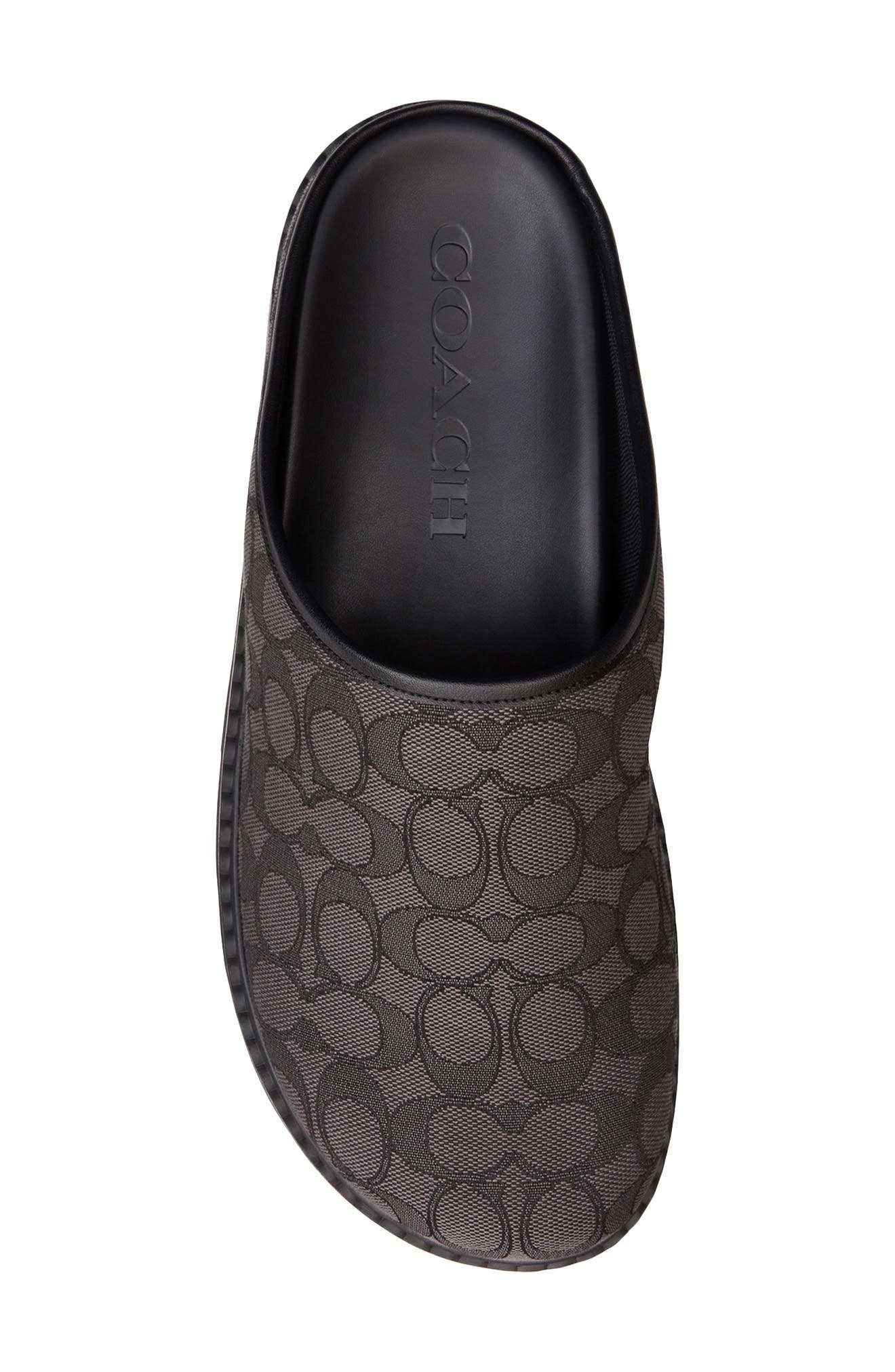 COACH Signature Jacquard Sport Clog, Alternate, color, Graphite/ Black