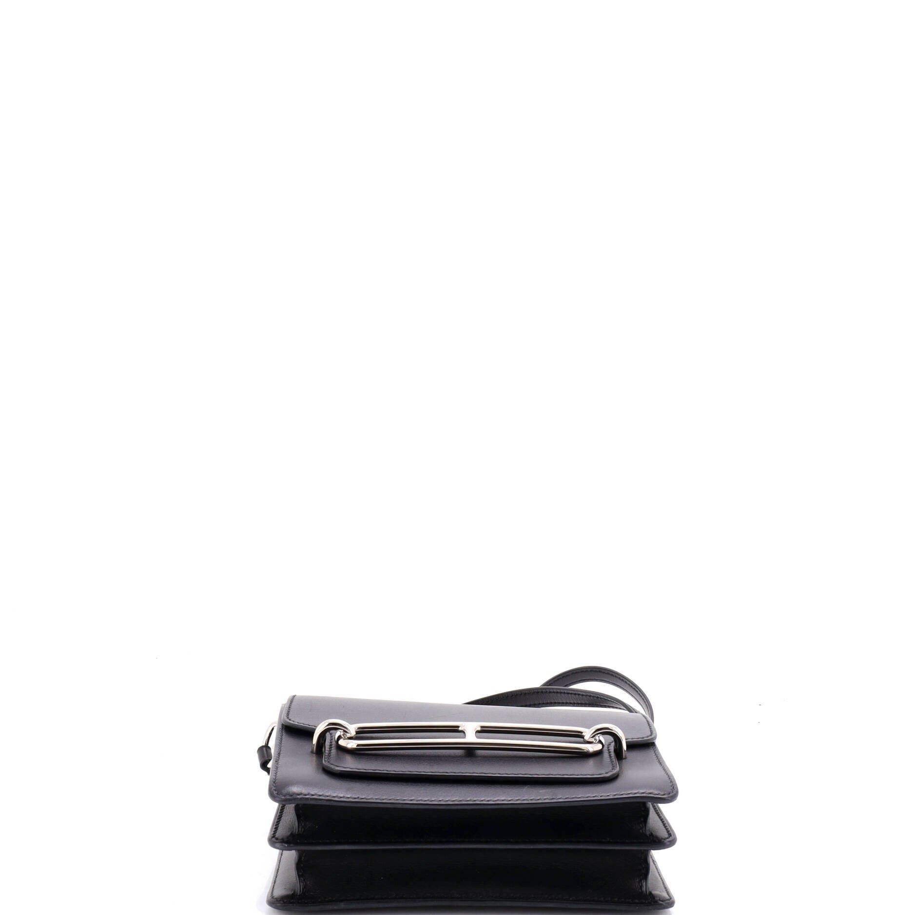 Pre-Owned Hermes Roulis Bag Evergrain 18, Alternate, color, Noir