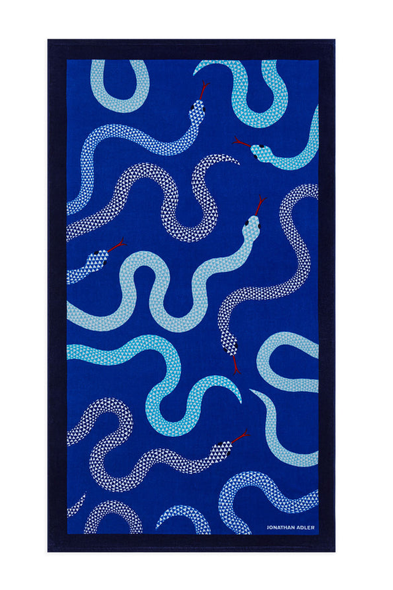 Eden Beach Towel, Main, color, Serpent Chic Blue