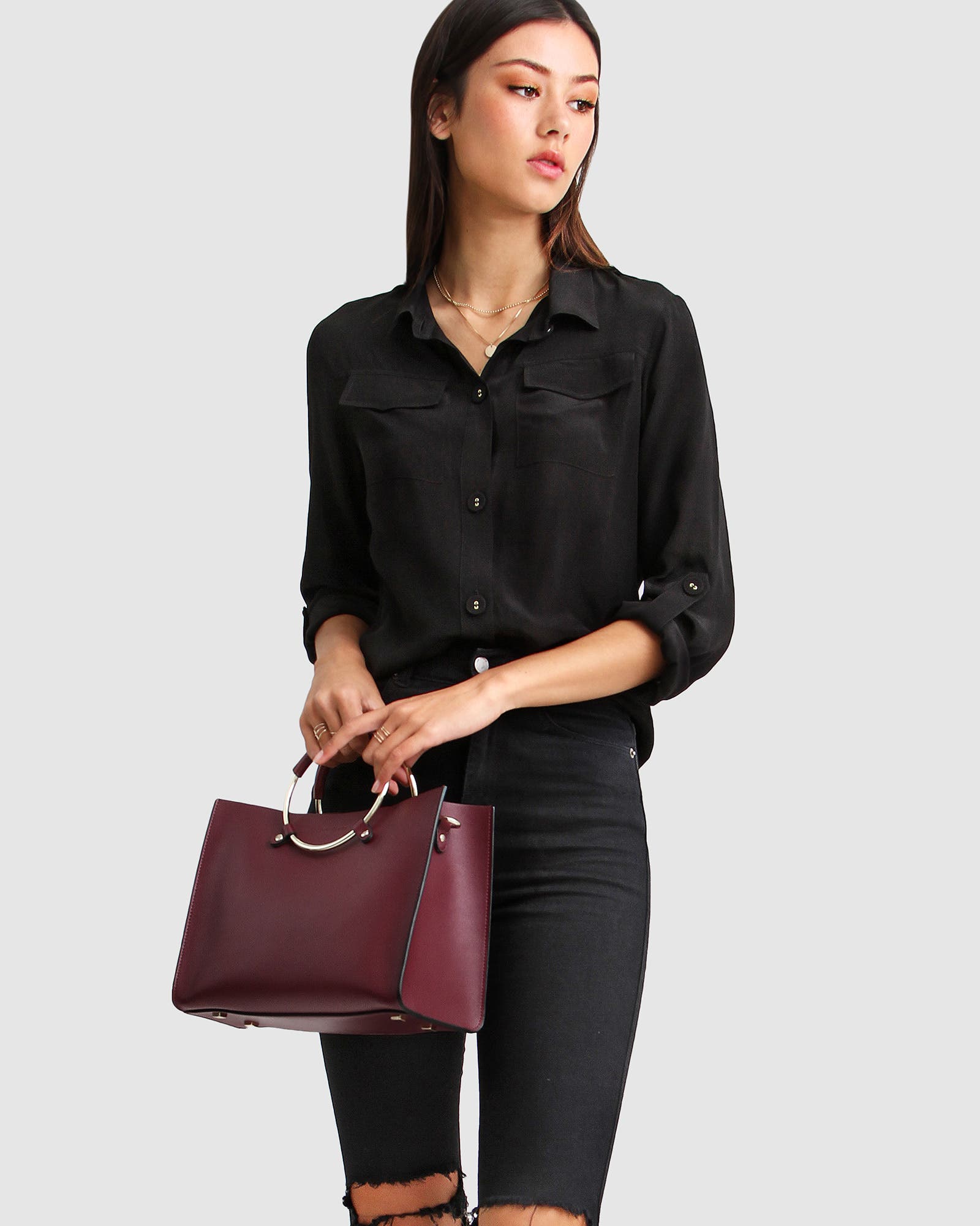 Eclipse Rolled Sleeve Blouse