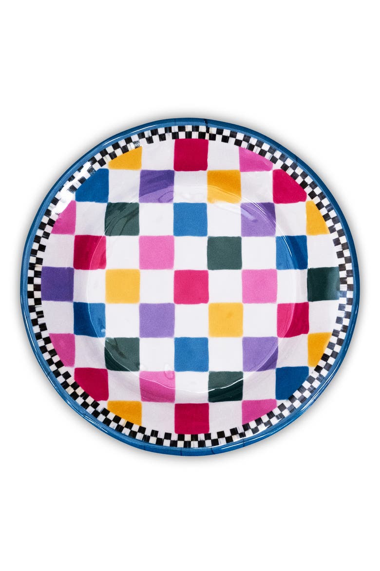 Set of 4 Jamboree Melamine Dinner Plates, Main, color, MULTI BLUE