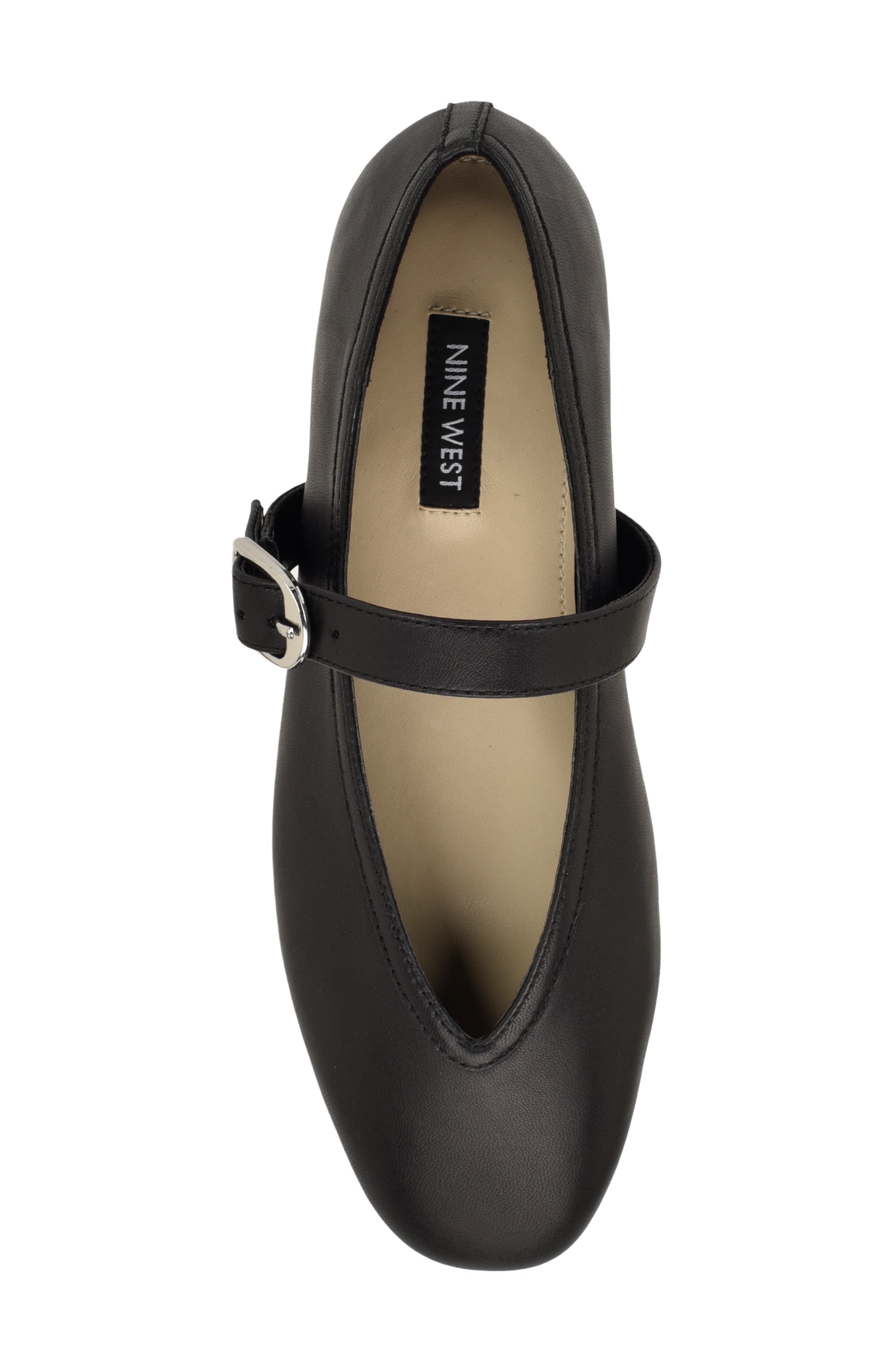 Nine West Vancee Mary Jane Flat, Alternate, color, Black