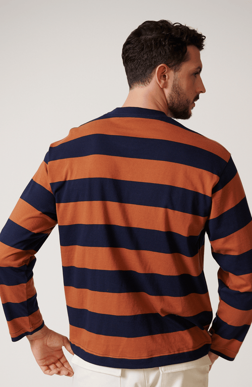Leisure Lab Sienna Long Sleeve Box T In Brown