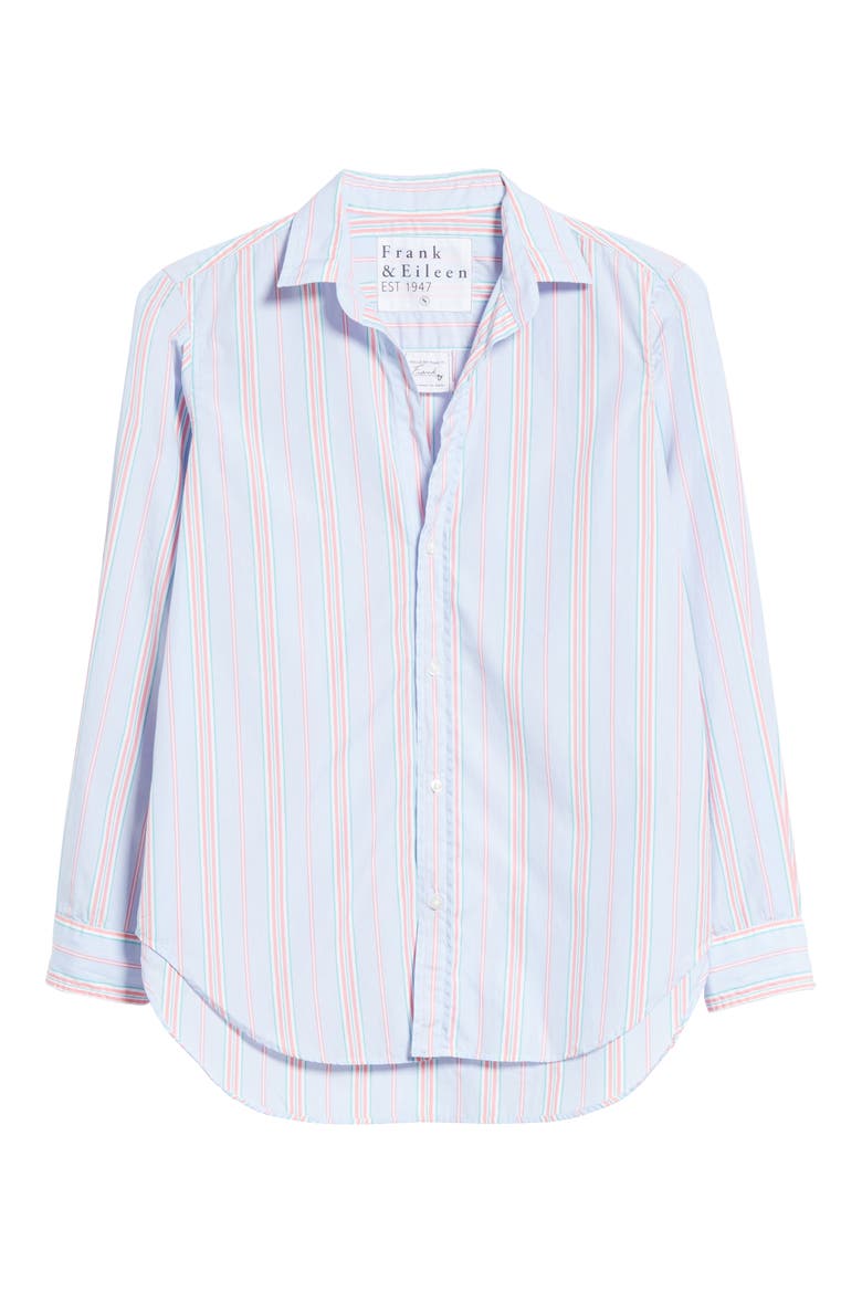 Multi Stripe Button-Up Shirt, Alternate, color, BLUE PINK JADE STRIPE
