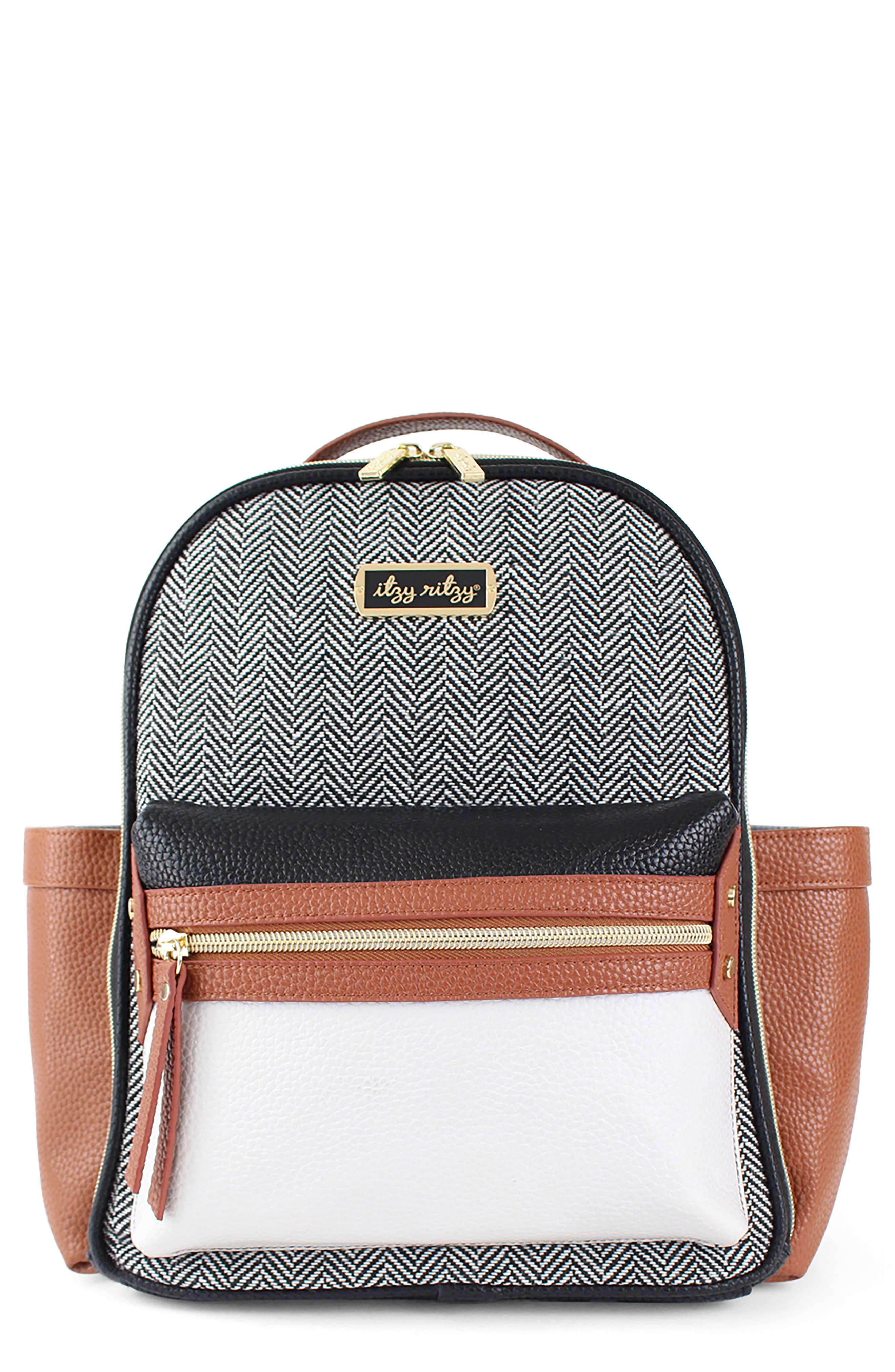 Itzy Ritzy Mixed Media Mini Diaper Backpack, Main, color, 