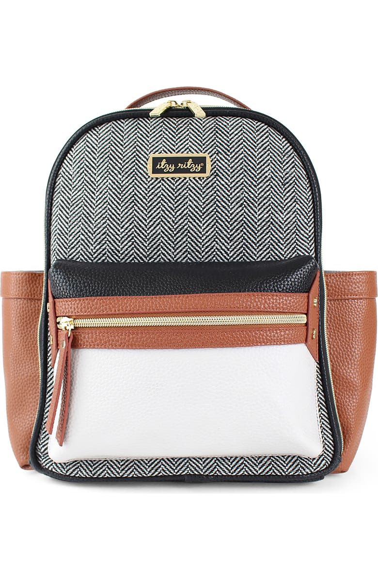 Itzy Ritzy Mixed Media Mini Diaper Backpack, Main, color,