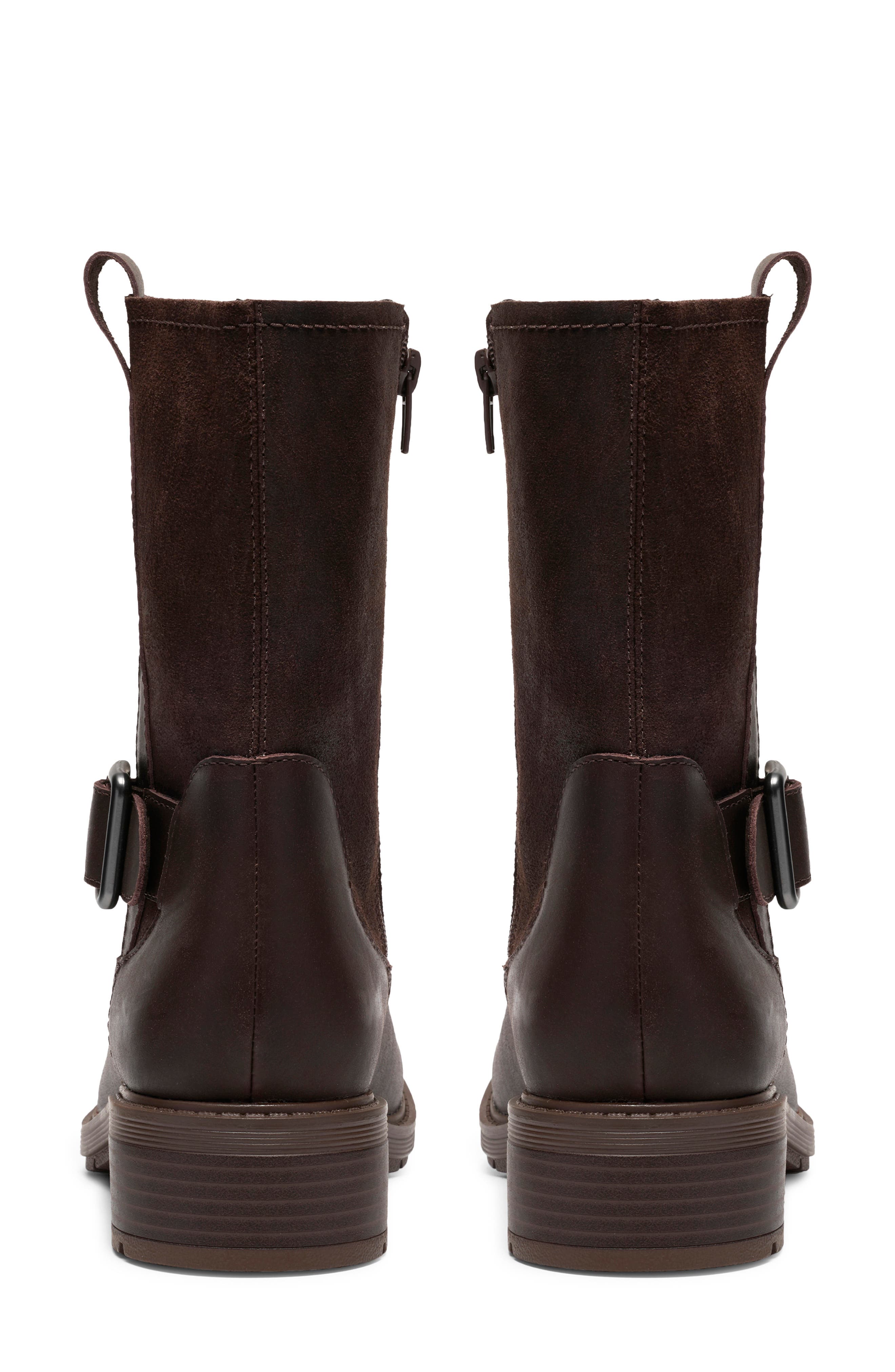 Hearth Mid Leather Boot, Alternate, color, DARK BROWN