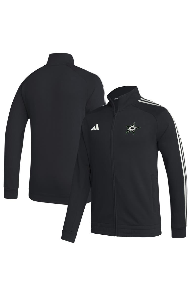 adidas Men's adidas Black Dallas Stars Raglan Full-Zip Track Jacket, Alternate, color,