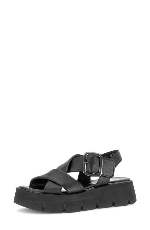 Ankle Strap Platform Sandal (Women)