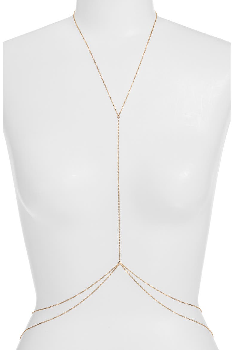 Zeppelin Body Chain, Main, color, GOLD