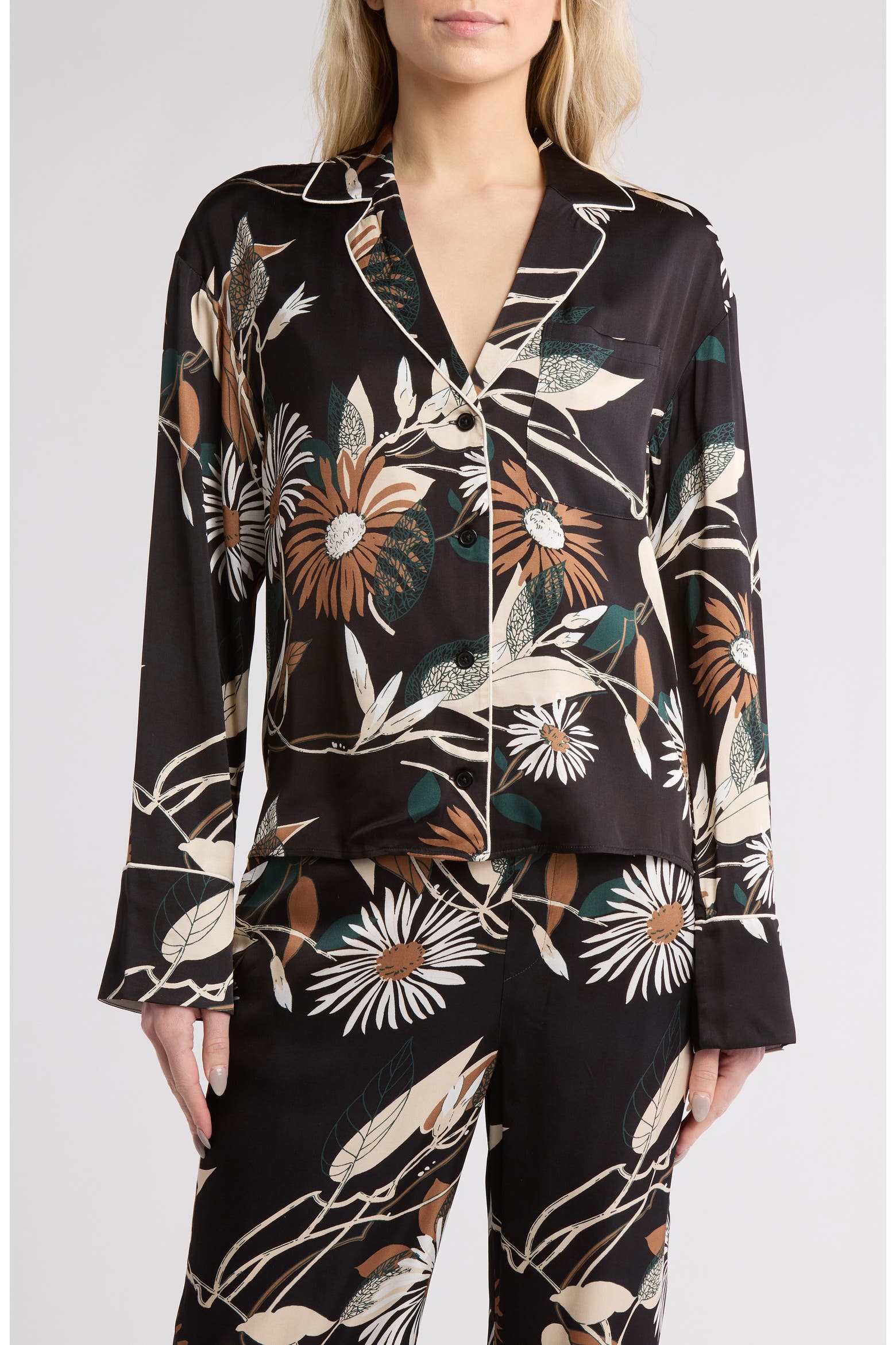 Daisy Rakes Equipment Shalom Daisy Floral Pajama Shirt (Women) | Nordstromrack