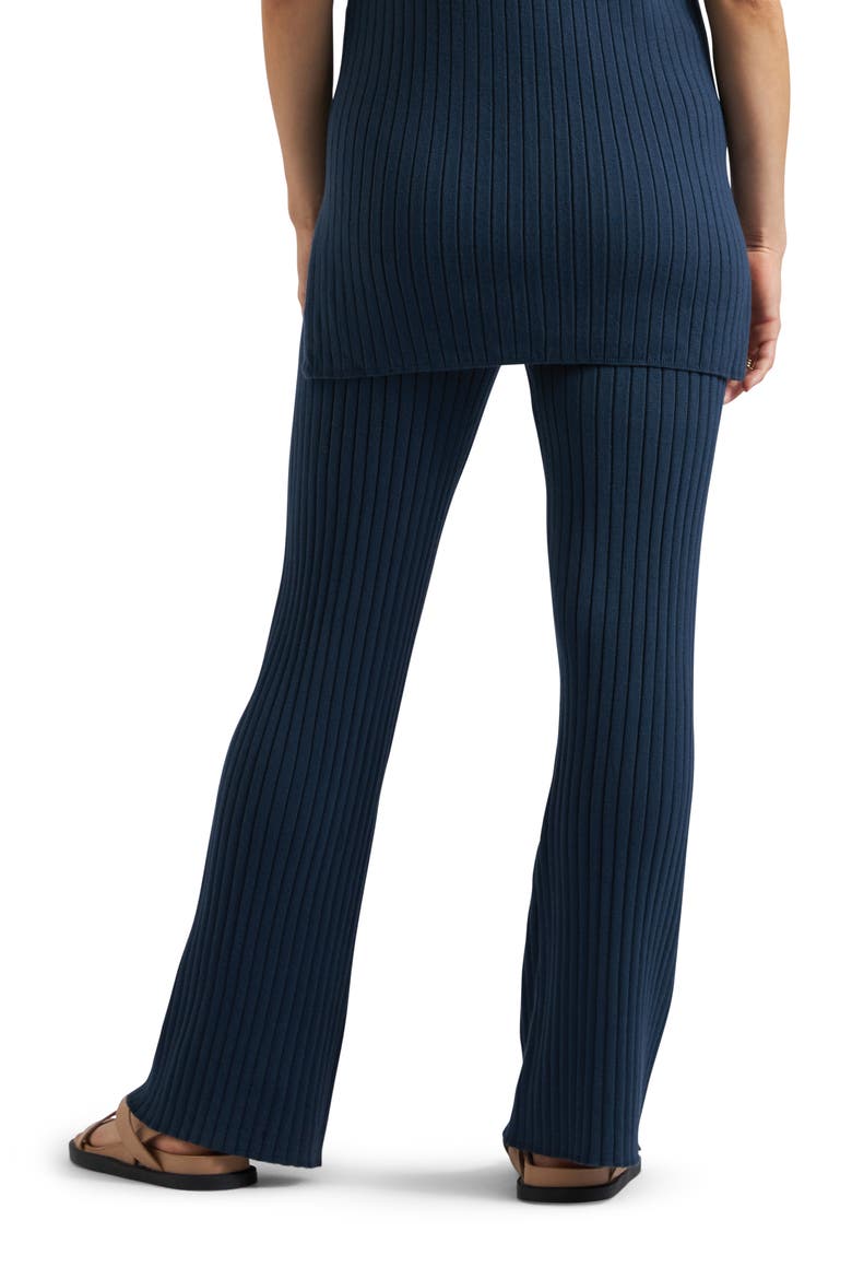 Sienna Rib Knit Pant, Alternate, color, FRENCH NAVY
