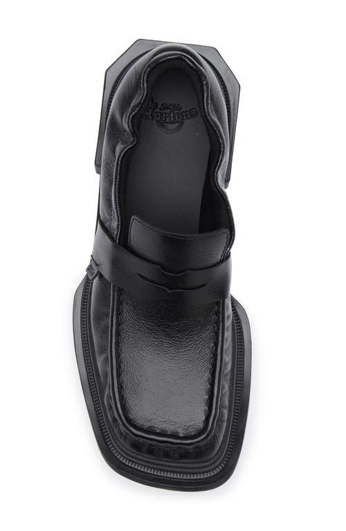 Dr. Martens Maybole Square Toe Ruched Leder Loafer In Black