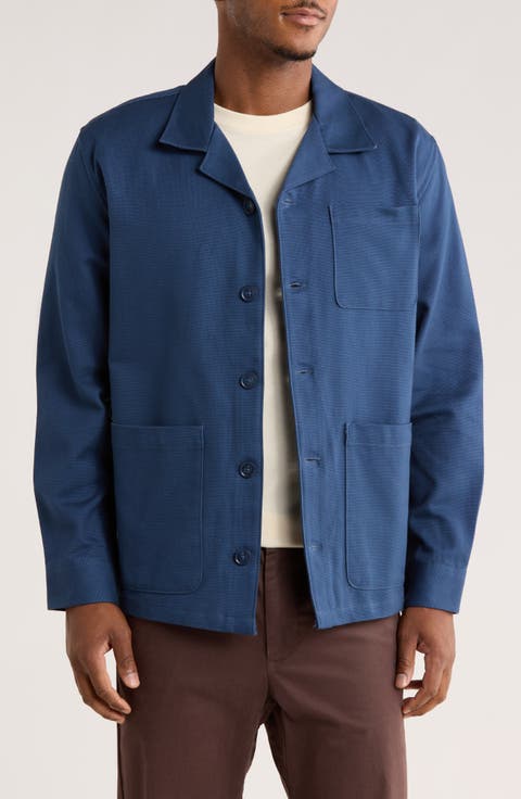 Textured Cotton Shirt Jacket