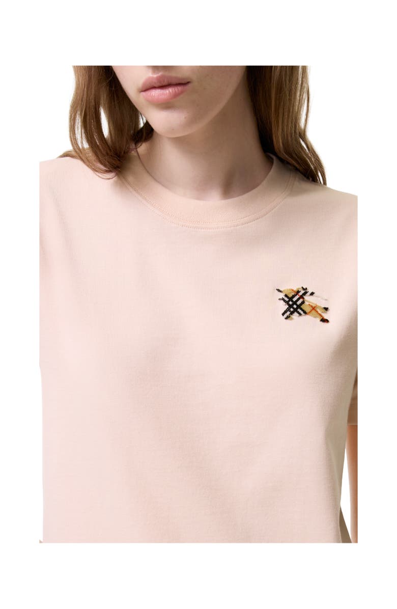 Burberry Knight Check Cotton T-shirt, Alternate, color, Compact Pink