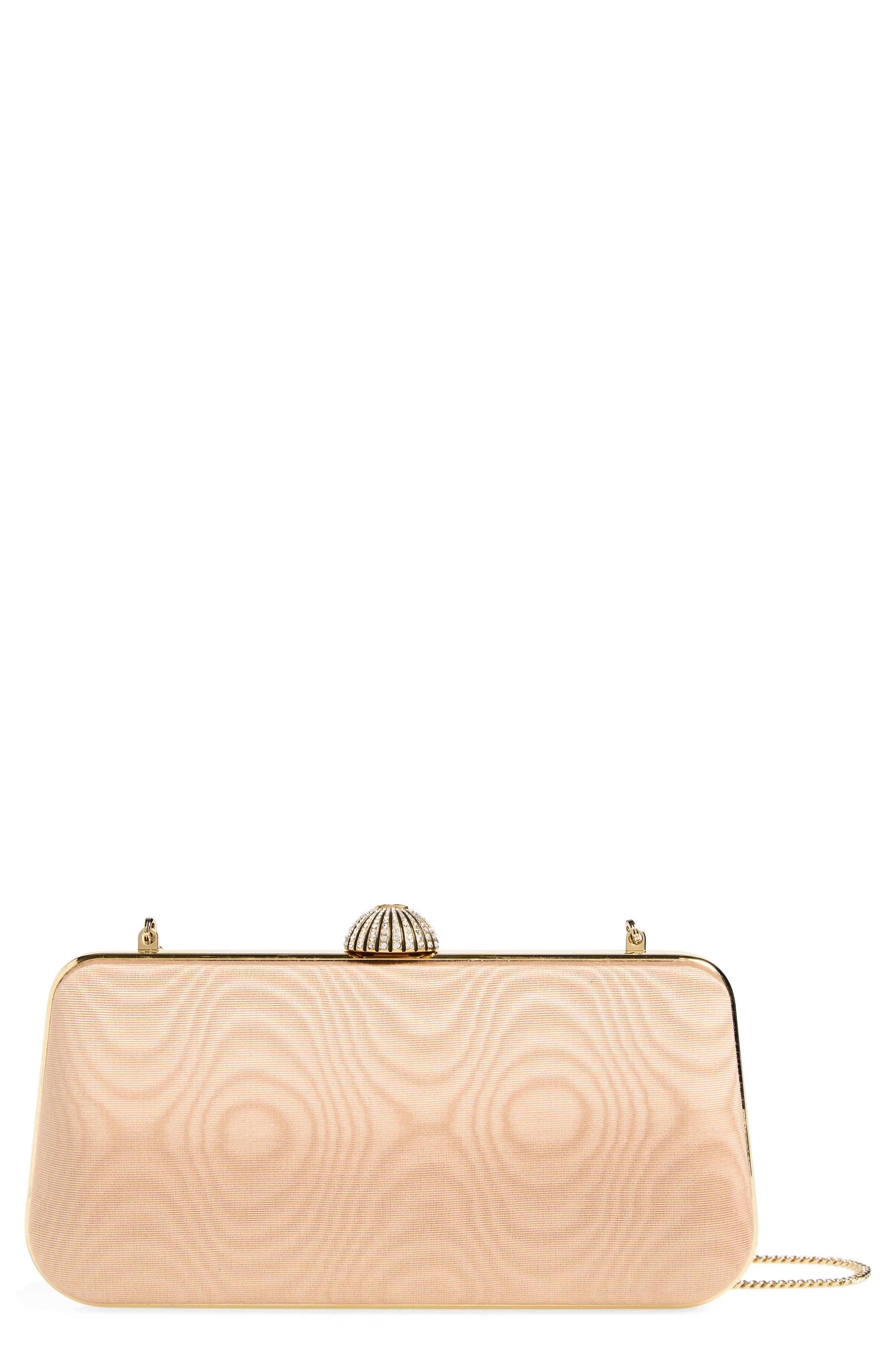 Carry Secrets Moiré Minaudière, Main, color, ROSE