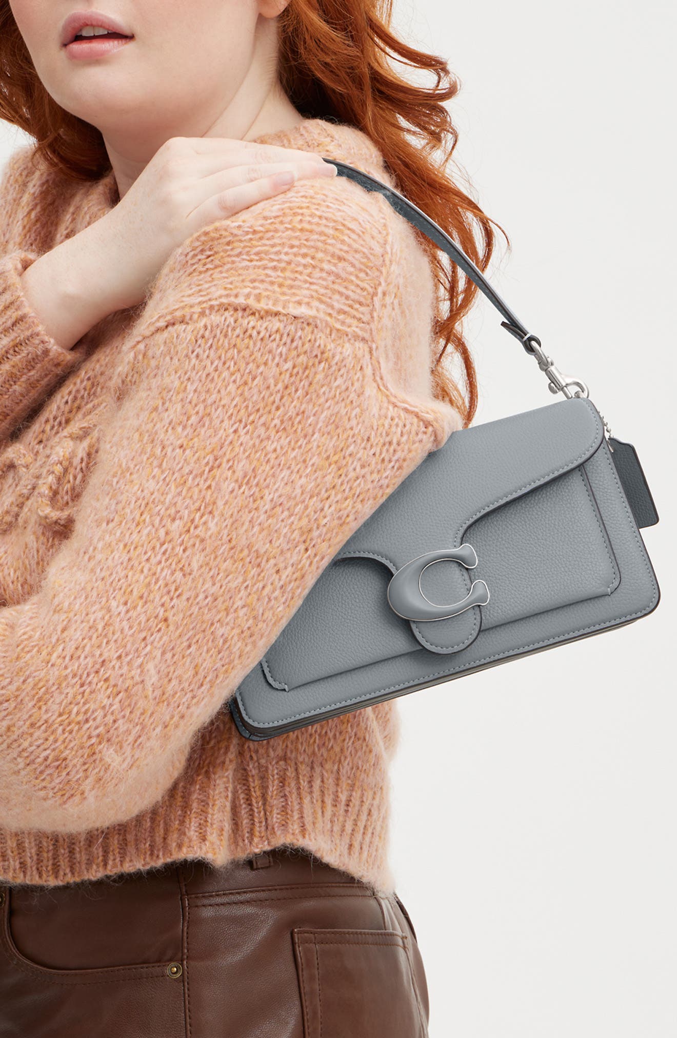 COACH Tabby 26 Leather Shoulder Bag, Alternate, color, 