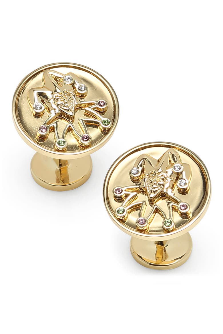 Joker Cuff Links, Main, color, GOLD