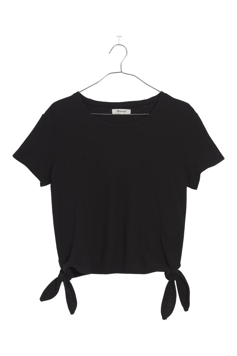 Modern Side Tie Top, Main, color, TRUE BLACK