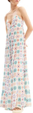 Desigual Long Geometric Print Strappy Dress