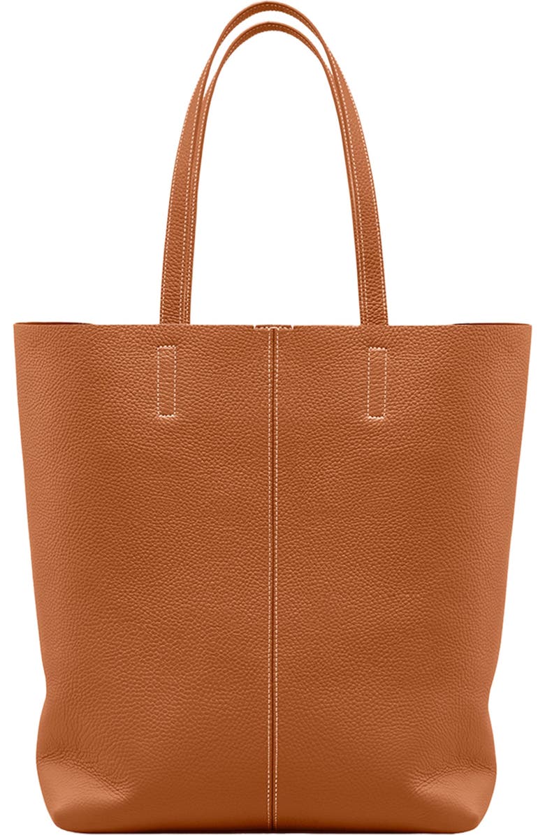 MAISON de SABRÉ Tall Leather Soft Tote, Alternate, color, Pecan Nude