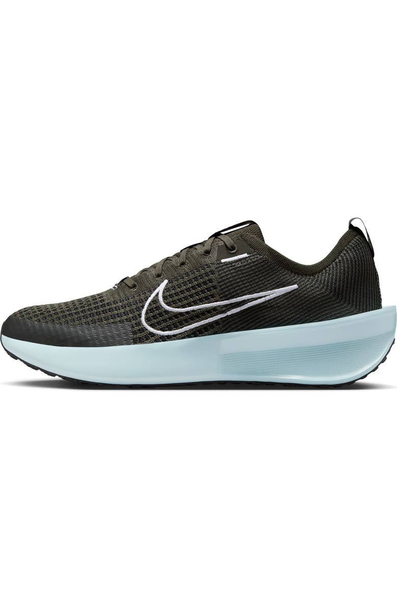 Nike Interact Run Running Sneaker, Alternate, color, Sequoia/ White/ Black