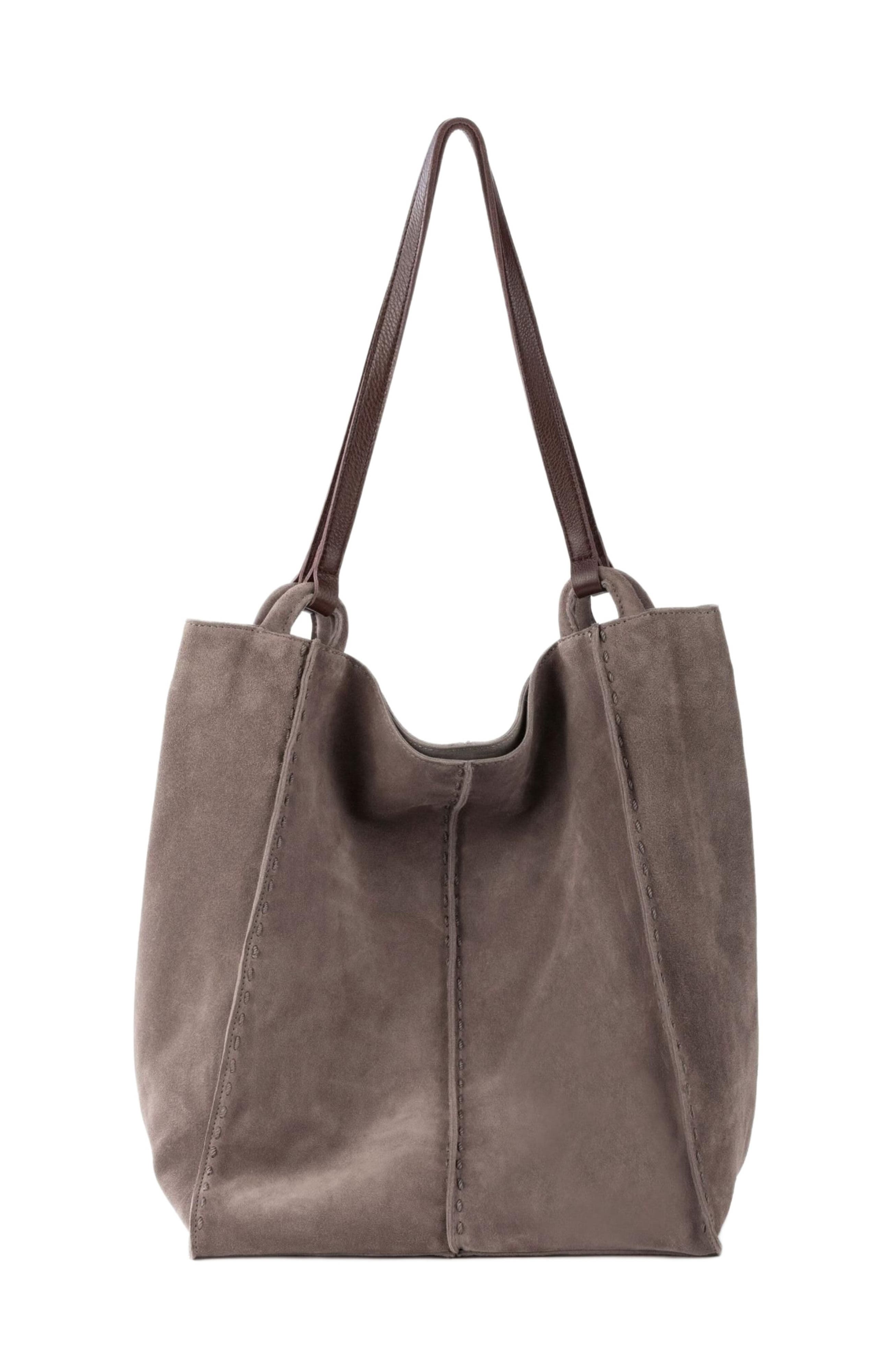 Los Feliz Tall Tote Bag, Alternate, color, Mushroom Suede