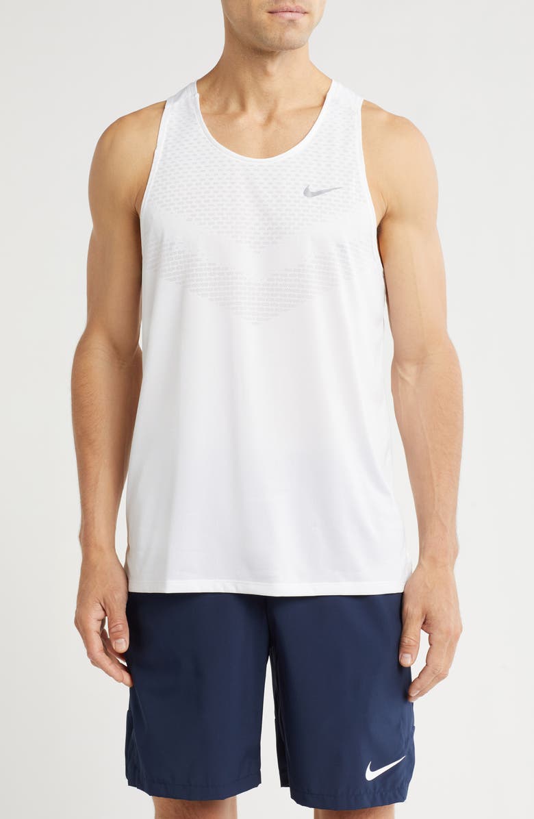 Nike Stride Dri-FIT Running Tank, Main, color, White