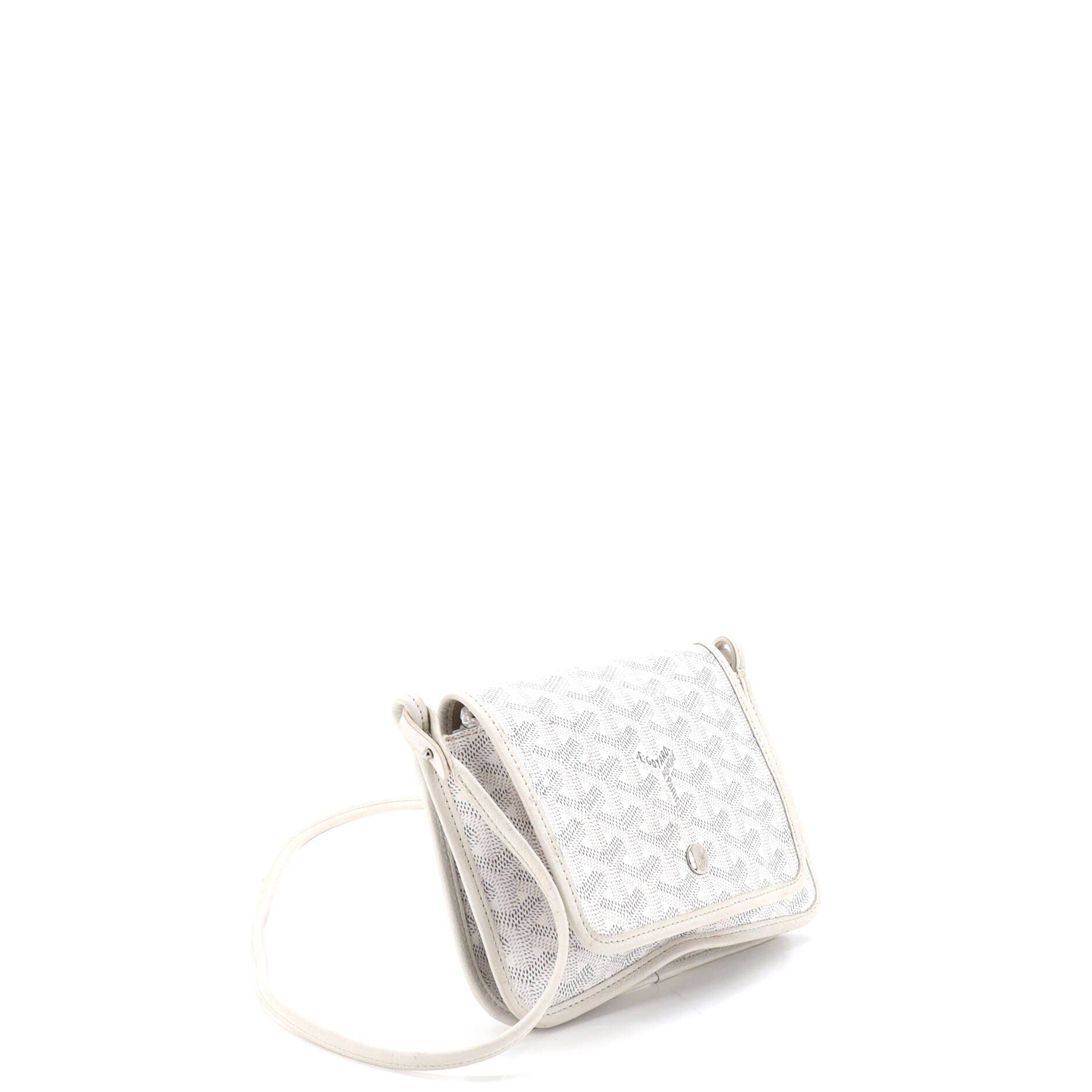 Pre-Owned Goyard Plumet Clutch Wallet Coated Canvas, Alternate, color, White